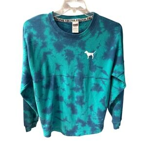 PINK Victoria's Secret Tie Dye Dog Logo Crewneck Sweatshirt Size S‎